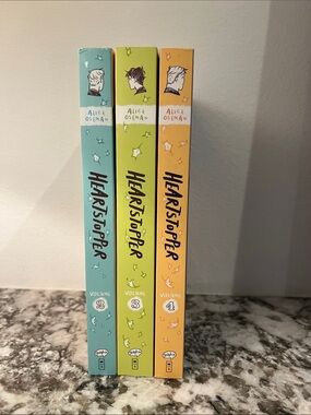 Heartstopper Volumes 2-4 by Alice Oseman - Aqua, Lime, Peach